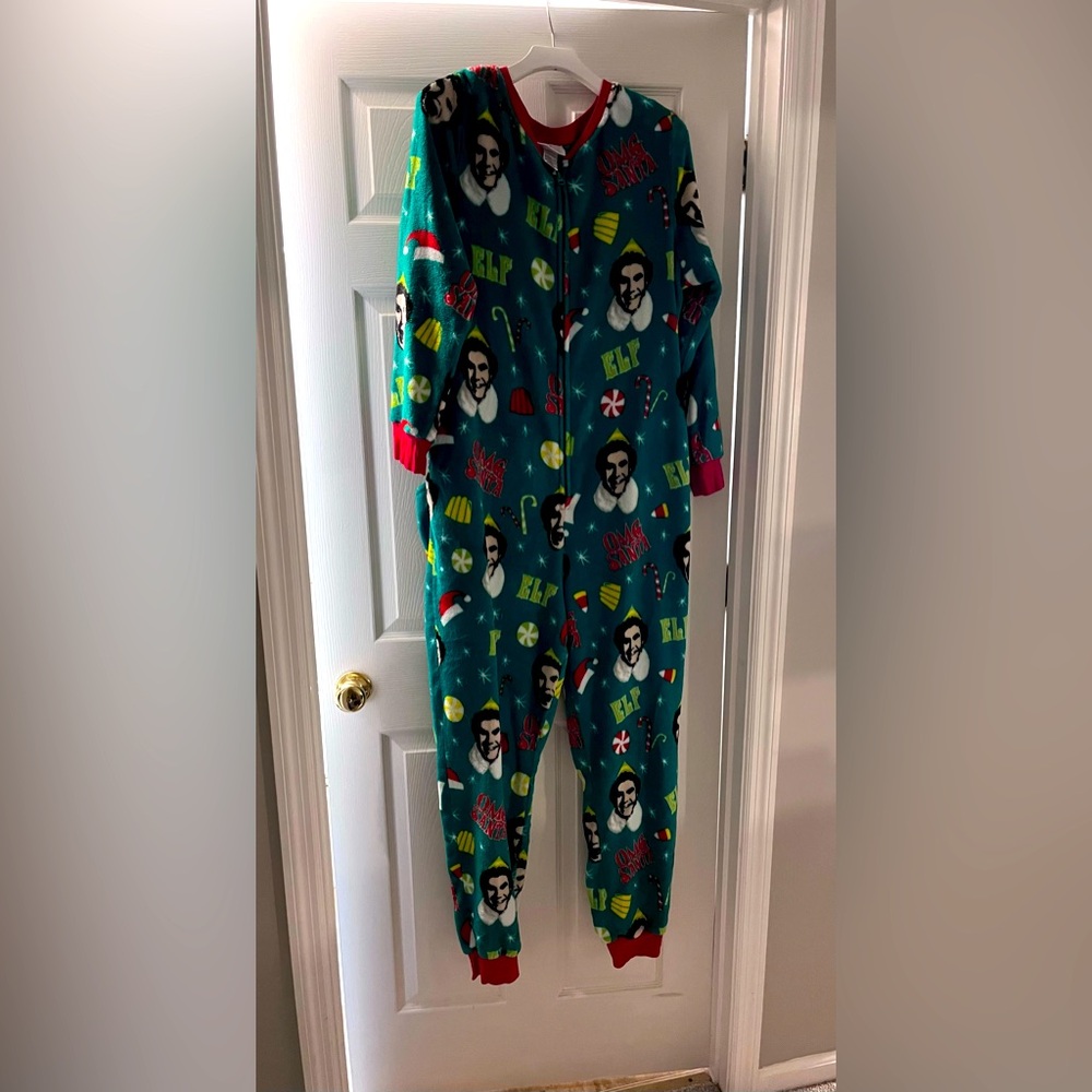 Buddy the Elf Onesie. Size M/L. Ugly Sweater/ Pajamas.